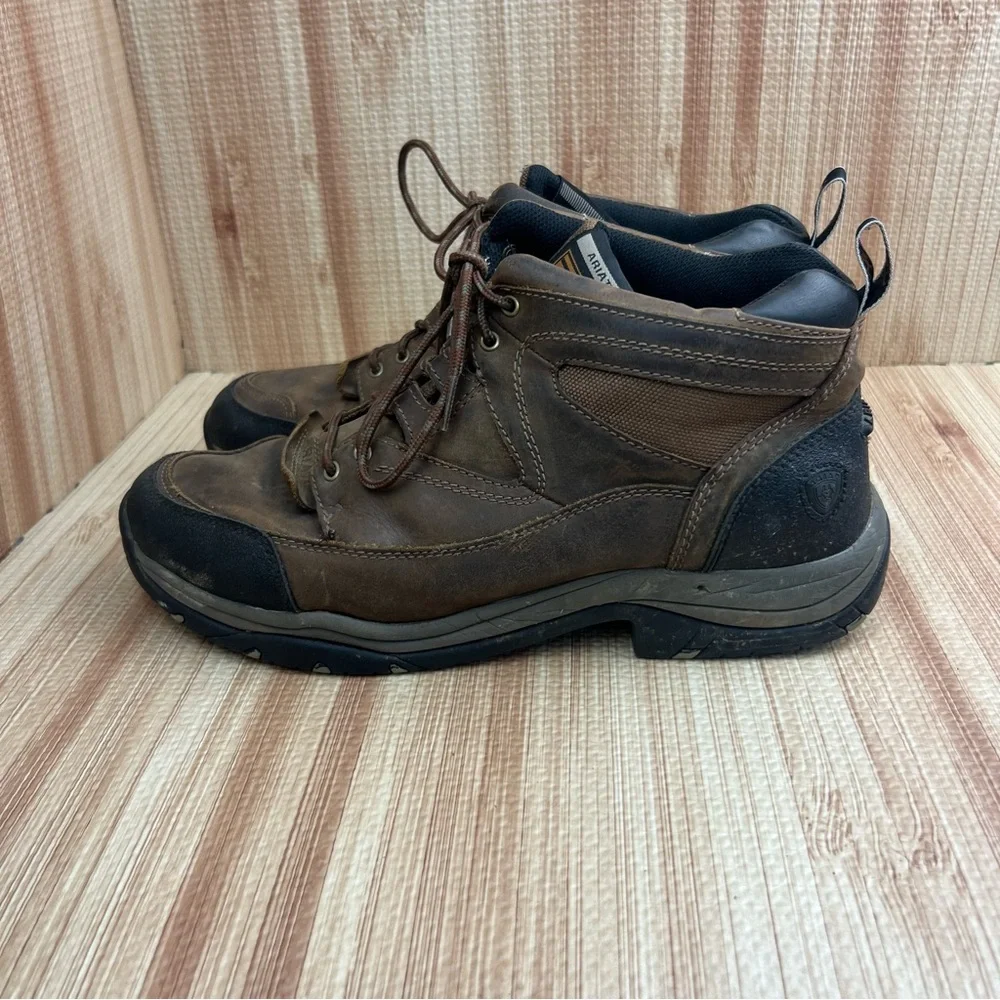 Ariat Shoes Mens Size 11EE ATS Terrain 10002182 Brown Leather Hiking Boots - Picture 4 of 11
